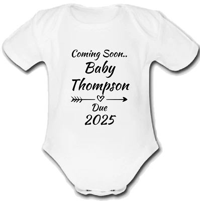 Psychobaby Baby Announcement Babygrow present for a pregnancy reveal baby vest