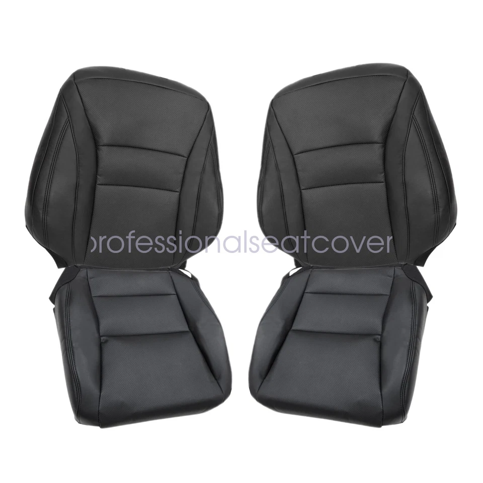 For 2013-2017 Honda ACCORD Both Side Top & Bottom Seat Cover Black Perforated - Image 3 of 4