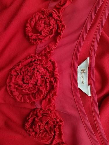 Monsoon T. 42 Rosso Blusa Viscosa 100% Manica corta - Foto 4 di 5