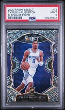 👑 2020 PANINI SELECT 72 TYRESE HALIBURTON ELEPHANT PRIZM 🐘 PSA 🎁 ROOKIE RC 💎