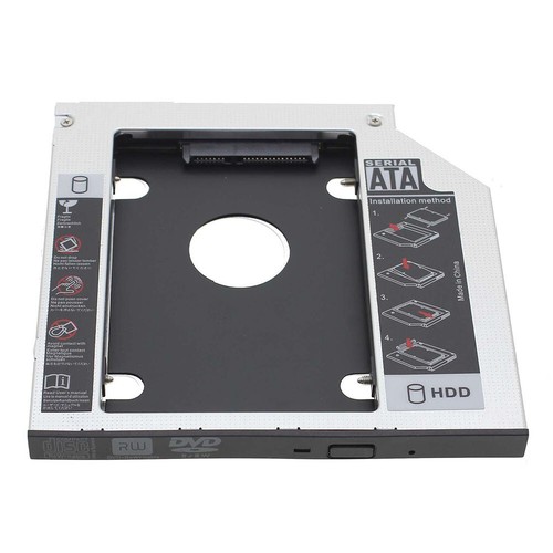 9.5mm 2nd SATA Hard Drive HDD SSD Enclosure Caddy For Laptop DVD ROM CD-ROM - Afbeelding 7 van 7