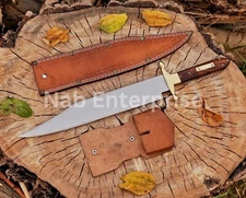 Coffin Bowie Knife, Designed By Nate Custom Handmade 5160 Spring Steel Fast Ship