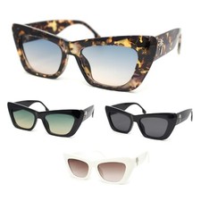 Womens Stylish Palm Tree Deco Mod Cat Eye Retro Sunglasses
