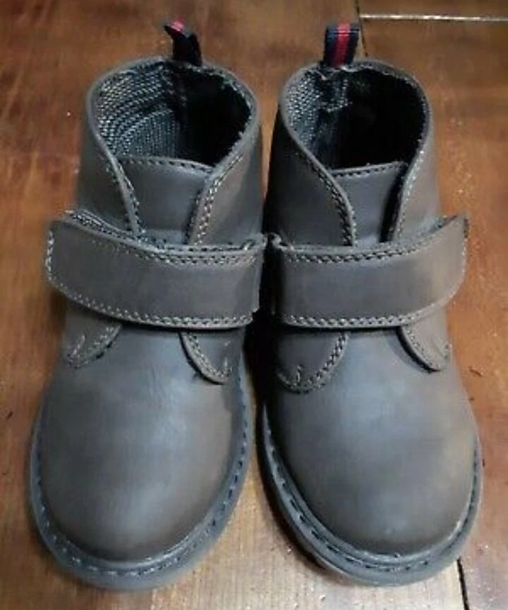 TOMMY HILFIGER МАЛЫШЕЙ МАЛЬЧИКОВ КОРИЧНЕВЫЙ СКОЛЬЖЕНИЯ НА КРЮЧОК И ПЕТЛЯ БОТИЛЬОНЫ ДЕТСКИЙ МАЛЬЧИК 7 - Изображение 3 из 4