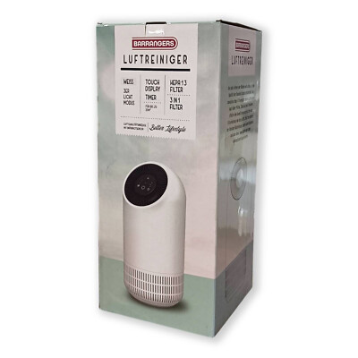 Barrangers Luftreiniger mit HEPA 13 & Aktivkohlefilter   Kompakter Air Purifier