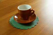 Halbleinen Grün Glasuntersetzer rund 18 cm Gastronomie Tischwäsche Home OVP 26