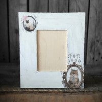 Vintage Bilderrahmen 25X29,5 Cm Wandrahmen Fotorahmen Landhaus Shabby Handarbeit