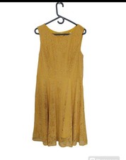 Yellow Lace Midi Dress by Kingfancy sz XL Womans Modest
