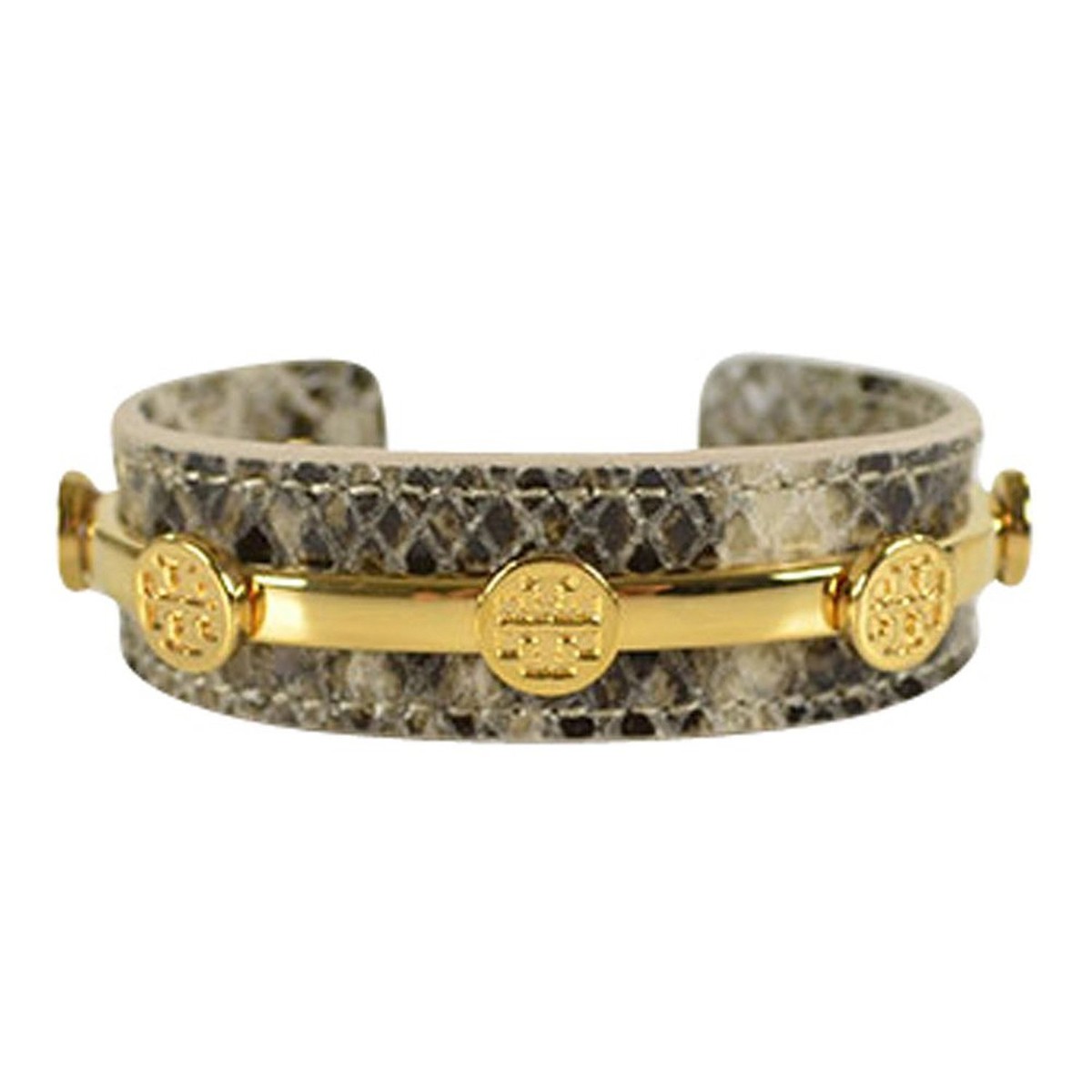 Tory Burch wrap around snake skin bracelet display picture 2