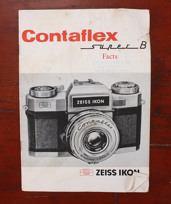 プレート ZEISS CONTAFLEX SUPER B FACTS BROCHURE, 4032 USA, WATER