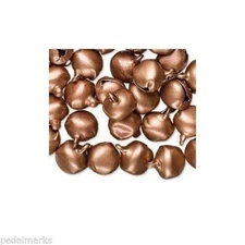 100 Steel JINGLE BELL Drops Small 6mm ( 1/4") Antique COPPER Color Beads Charms