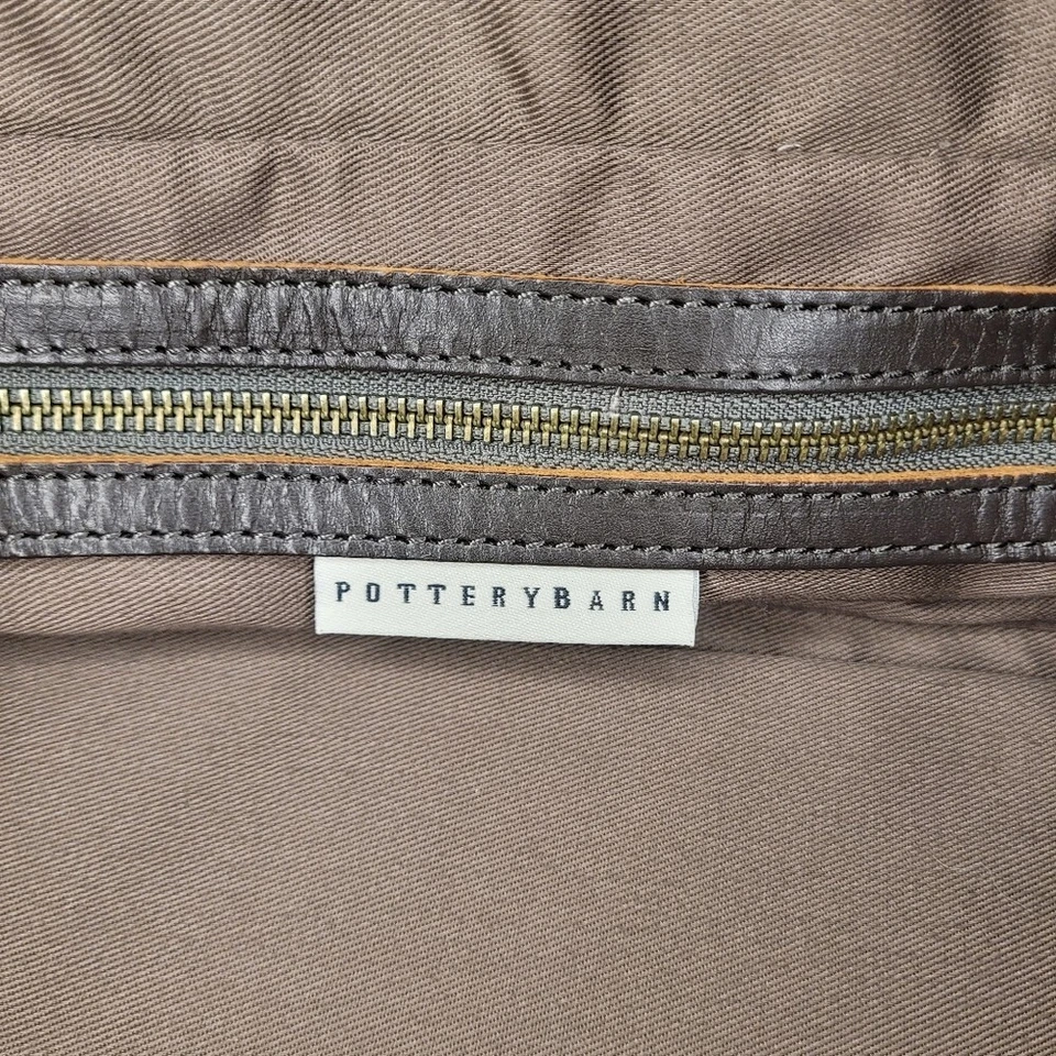 Bolso de Lona Pottery Barn Grande de Lona y Cuero para Fin de Semana Foto 2 de 4