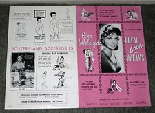 BREAD LOVE AND DREAMS original 1954 pressbook GINA LOLLOBRIGIDA/VITTORIO DE SICA
