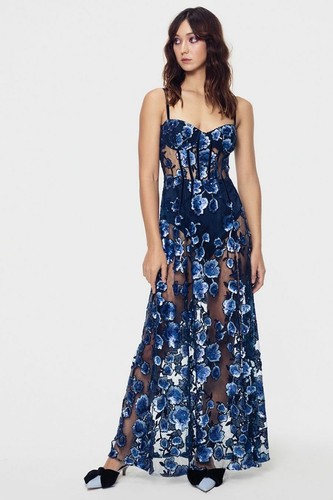 Lemons Victoria Embroidered Maxi Dress 