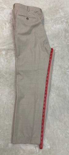 Jos A Bank Suit Sz 44R Jacket 34x27 Pants Mens Cream Beige Wool Cashmere W Shirt - Picture 15 of 23
