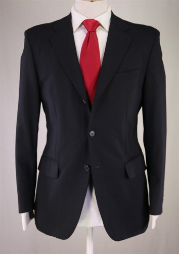 J. Crew Made in Japan Men's Solid Navy Blue Wool Stretch Suit 38R - Picture 2 of 10