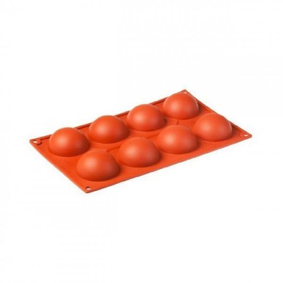 Half Sphere 8er Pavoni Silicone Muffin Baking Pan Round Ball Soccer
