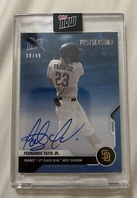 2020 Topps Now PS-61B Fernando Tatis Jr. Blue Postseason Auto Autograph 26/49
