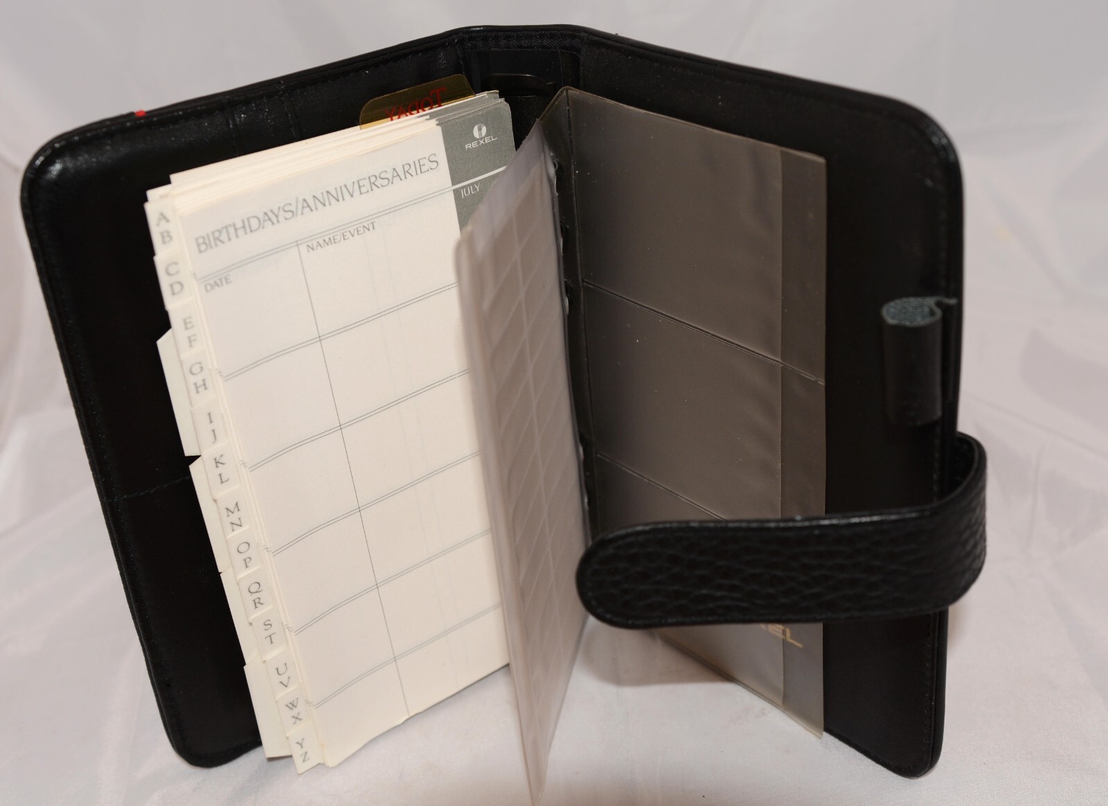 Rexel A5 Black Cased Organiser Filofax Diary Address Telephone Ring Binder eBay