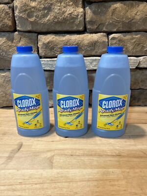 3 Bottles Clorox Ready Mop Advanced Floor Cleaner Refill Bottle 24 oz/Each .