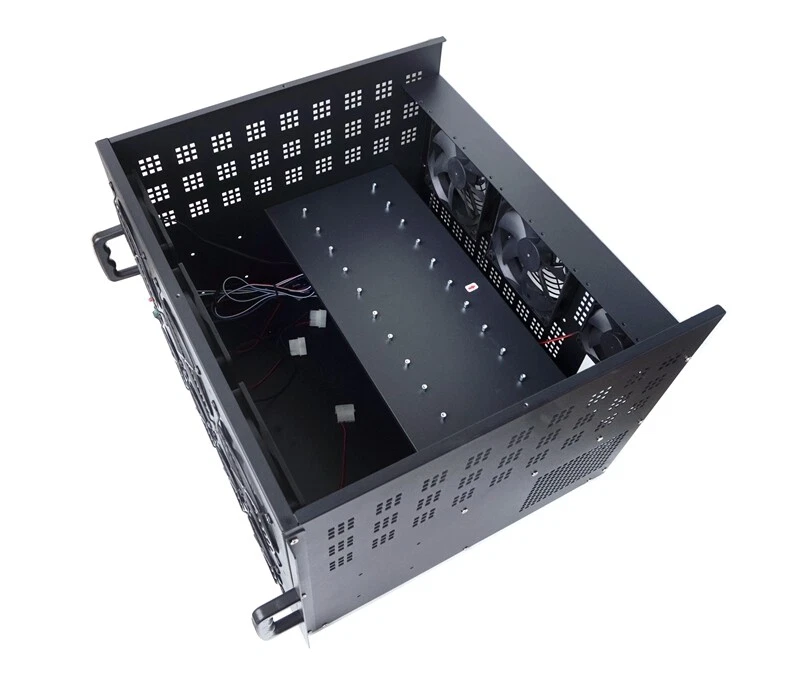 New 6 GPU Graphics Cards Computer Frame Case Rack Box with 10Pcs Fans USA Stock - Image 4 of 4