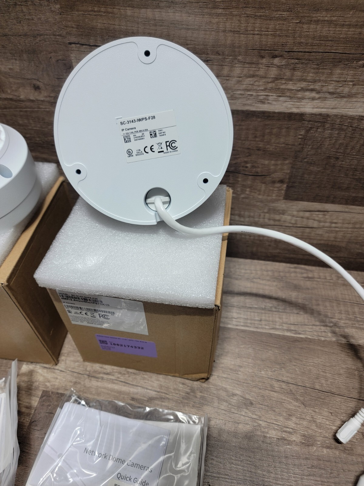 NEW Lot Of 2 Global Security Network Dome IP Cameras Model SC-3143-IWPS-F28