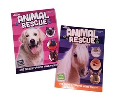 Rescue Animals Dogs Horses Kids Coloring Book  Activity Books Set of 2 NEW
