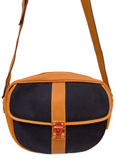 " VALENTINO GARAVANI " Sac à main vintage en cuir et tissu bag