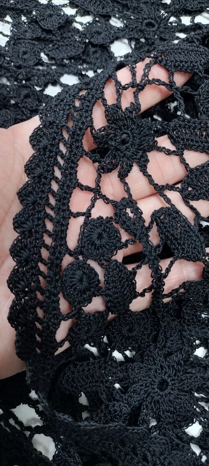 90s Knitted Black Knit Vest Button See Through Design See-through 1990s VINTAGE - Image 4 of 4