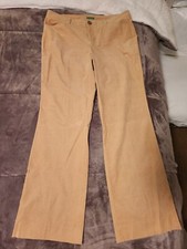 Lilly Pulitzer Palm Beach Camel Tan Thin Wale Stretch Flare Leg Cords Pants 12