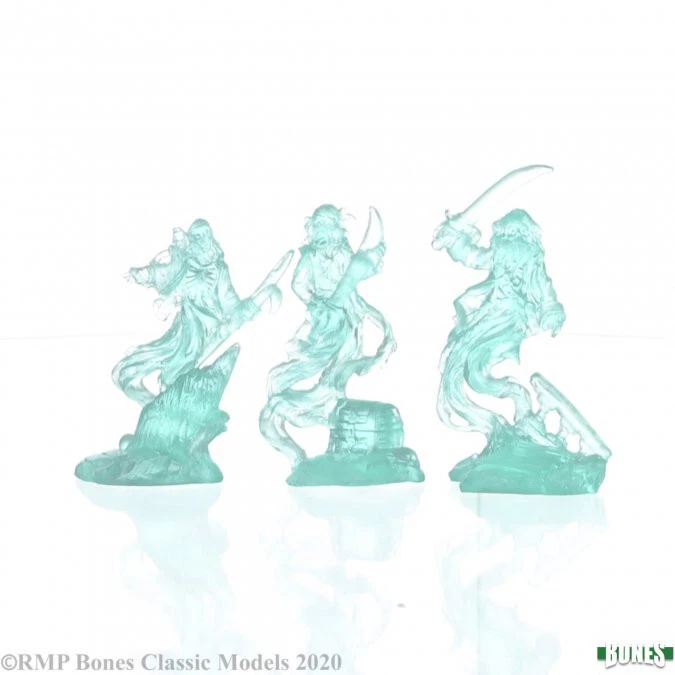 3 x SHADES DROWNED NYMPH GHOST - BONES REAPER miniature pirate fantome 77747