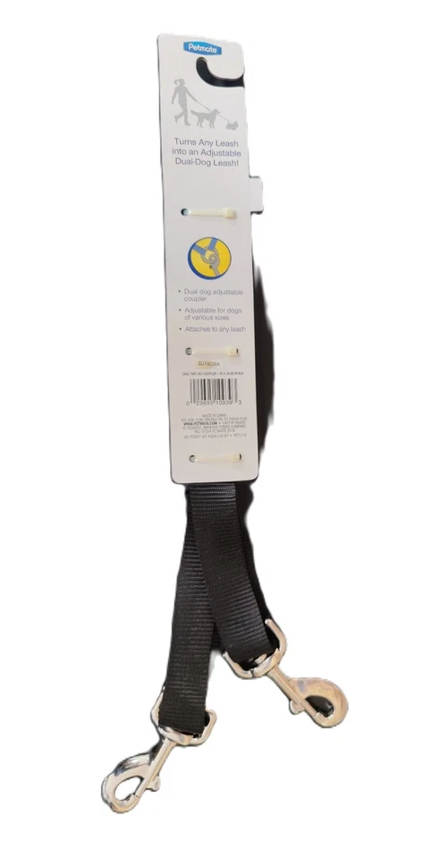 Extensión ajustable Petmate Take Two DUAL DOG 1" W X 24-36" L. Para mediano a grande Foto 2 de 4