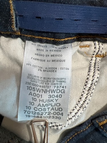 Wrangler Boys Classic Bootcut Jeans 10 Husky Dark Wash Premium Quality Denim - Picture 5 of 5