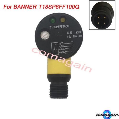 For BANNER T18SP6FF100Q 1030VDC 150mA PNP Photoelectric Diffuse Sensor Switch eBay