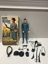 VINTAGE CAPT MADDOX BY MARX FORT APACHE FIGHTERS MOVABLE CAVALRYMAN W/box