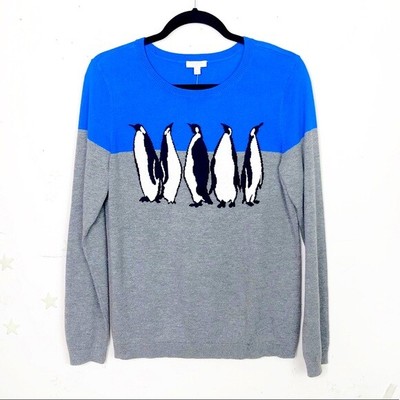 talbots penguin sweater