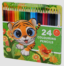 Buntstifte  24 Stück Set Metalldose Farbstifte Malstifte Set