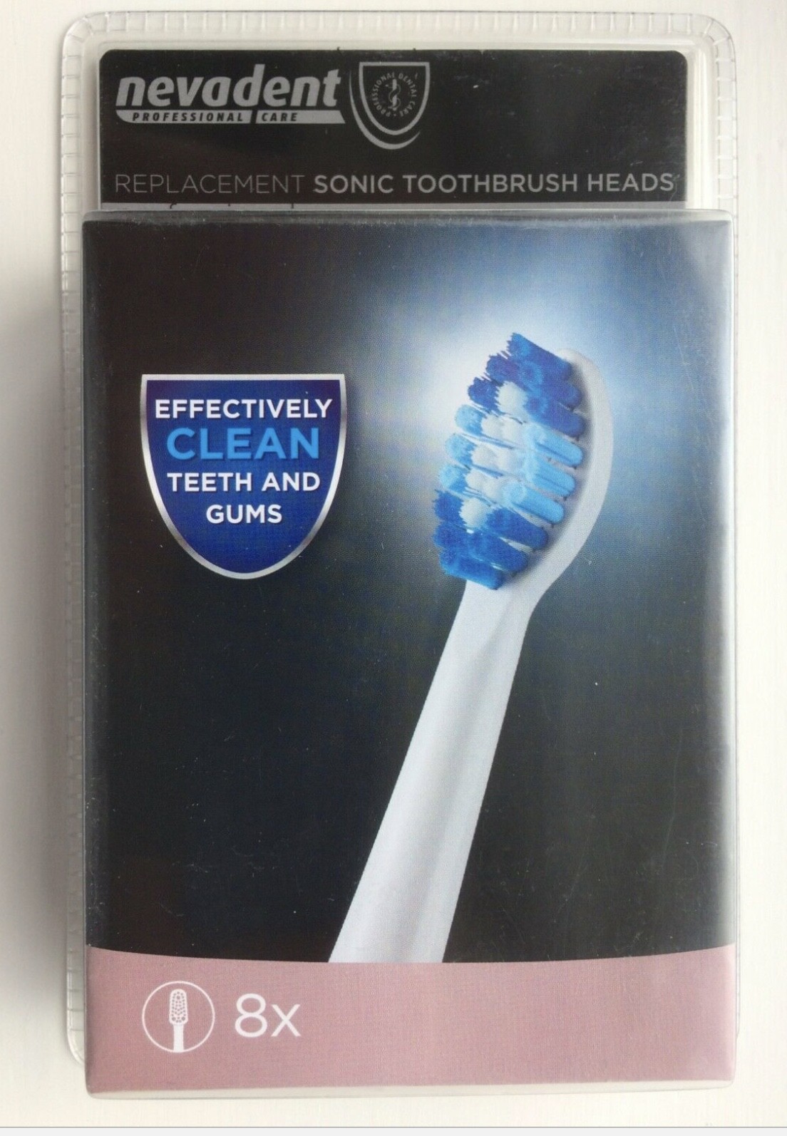 Nevadent Sonic Toothbrush Heads Professional X 8 Replacement for sale