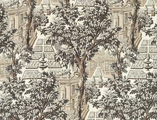 ZOFFANY CURTAIN FABRIC DESIGN Italian Garden 1.3 METRES EMPIRE GREY 100% LINEN