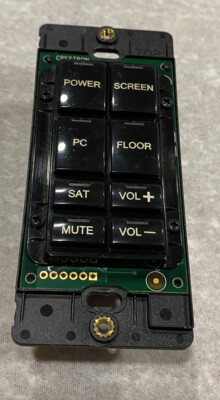 Crestron C2N-DB8B Black Smooth 8-Button Keypad