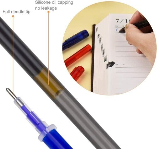 20 Stück Gelstifte Mine Kugelschreiberminen feine Spitze, schwarz und blau, 0,5 mm - Bild 5 von 7