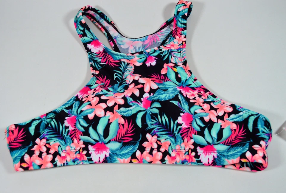 NUEVO BONGO Top Deportivo/Natación Cuello Alto para Juniors/Adolescentes, Estampado de Palma (Grande) Foto 2 de 4