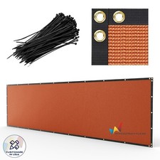 11ft Privacy Fence Screen Windscreen Garden Heavy Duty Mesh Shade Cover Orange