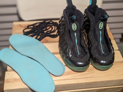 NIKE AIR FOAMPOSITE PRO SIZE 7.5 M DARK OBSIDIAN BLUE AQUAMARINE