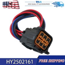 6 Pin Halogen Headlight Connector Black For H...