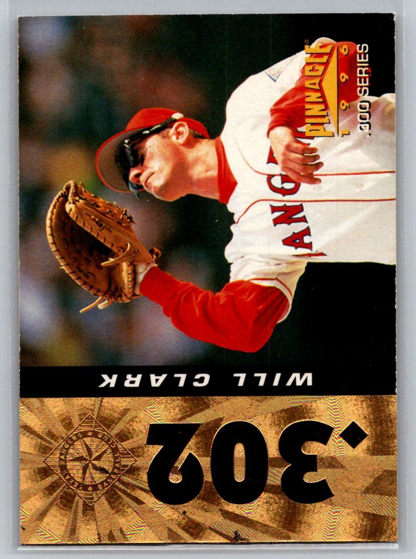 💎1996 Pinnacle Baseball #302 Will Clark - Texas Rangers💎