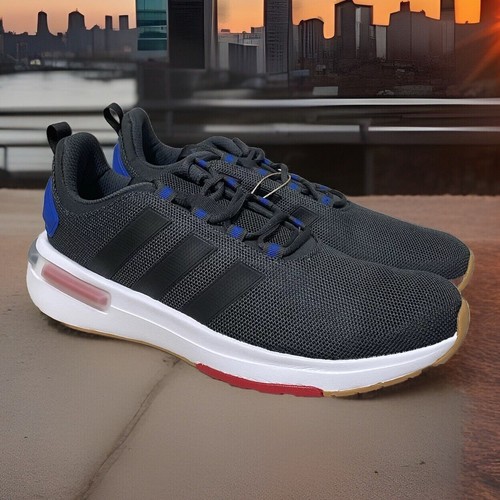 Adidas Racer TR23 Shoes Men's Size 12 Running, Carbon Black Royal Blue IG7328