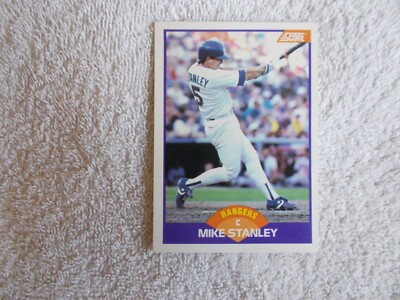 Score MLB 1989 ''MIKE STANLEY'' #241 Texas Rangers Trading Card n32