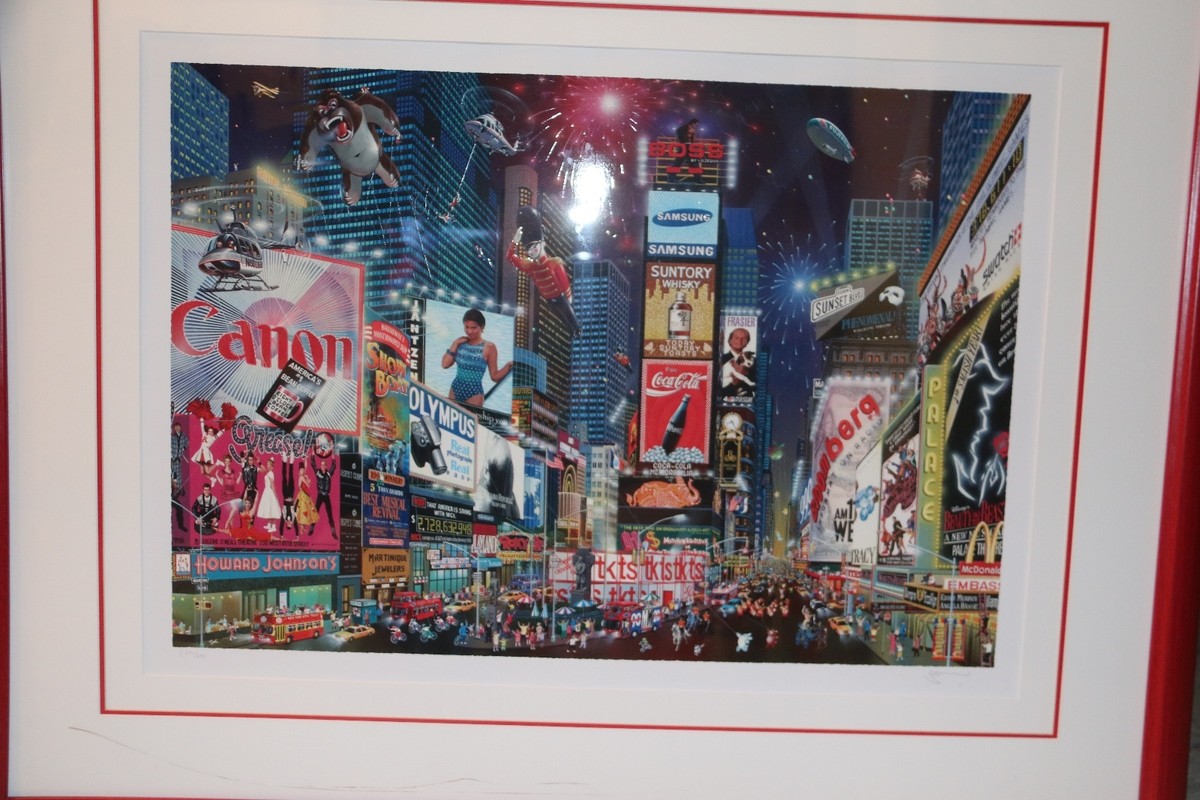 Alexander Chen Times Square Parade SIGNED Framed Print Limited