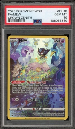 Pokemon Mew Crown Zenith Galarian Gallery Full Art #GG10 PSA 10 Gem Mint